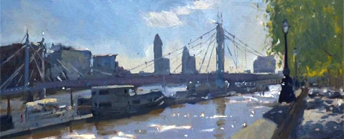 Max White - Albert Bridge, Sun Effect, 2pm